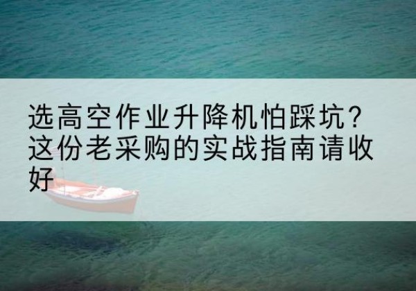 通许高空作业升降机厂家推荐-选高空作业升降机怕踩坑？这份老采购的实战指南请收好